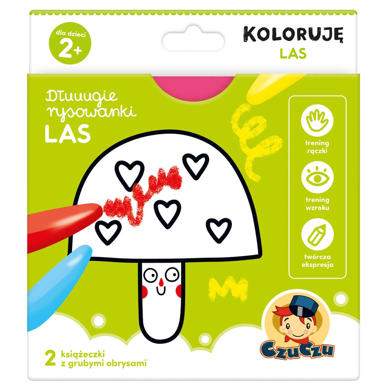 CzuCzu Long-drawing Coloring Forest, 2 cărți pentru copii, de la 2 ani