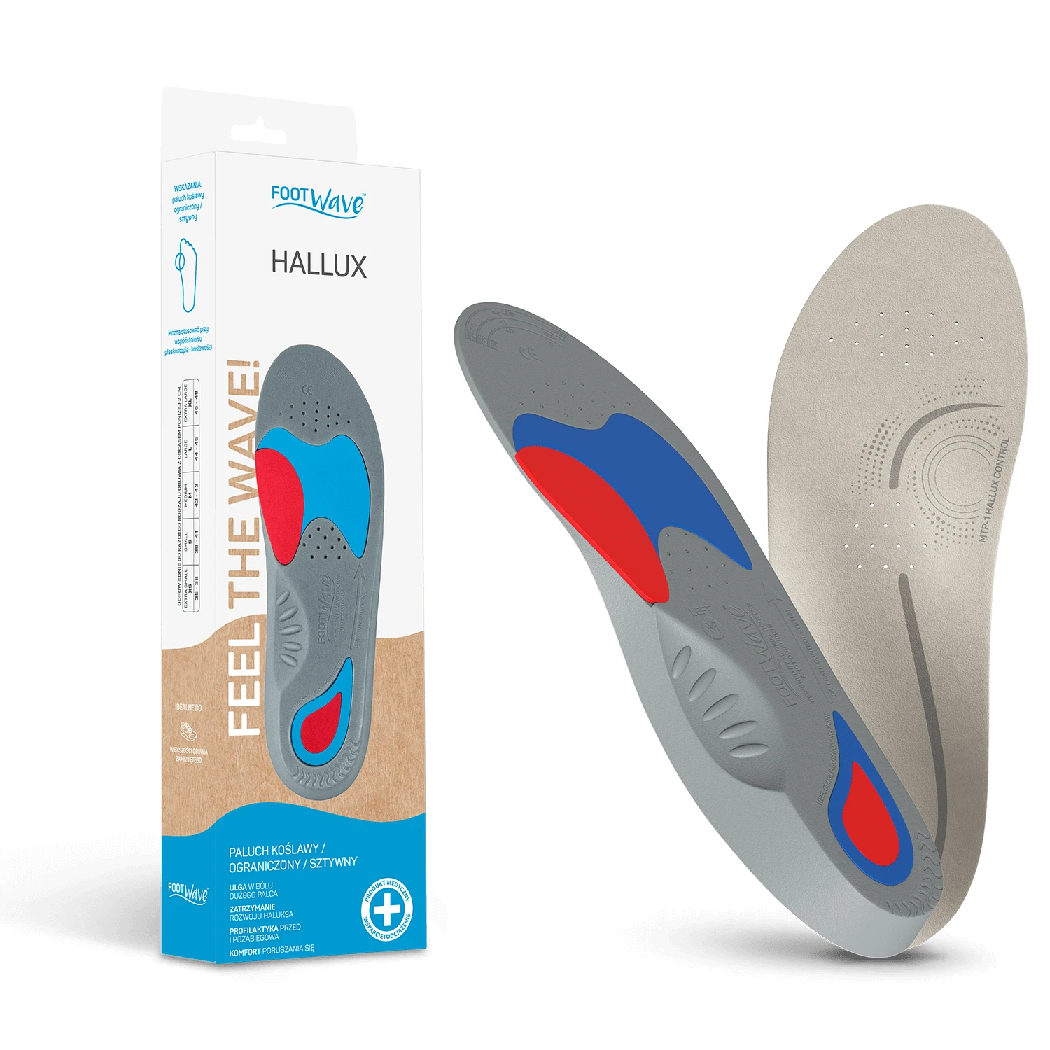 FootWave Hallux, tălpi ortotice dinamice, XLarge, 46-48, 1 pereche