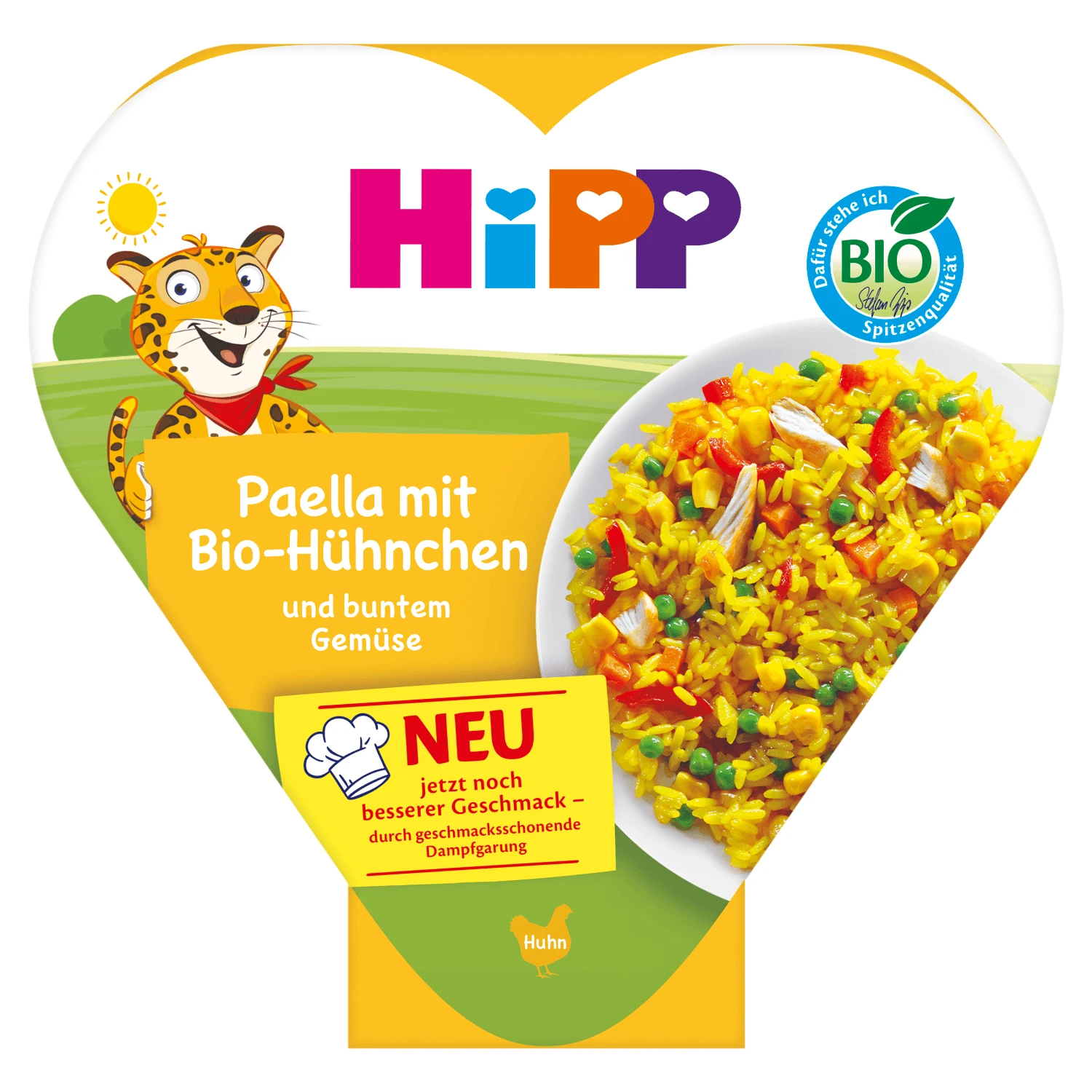 Farfurie HiPP Bio, paella cu legume și pui, după 1 an, 250 g
