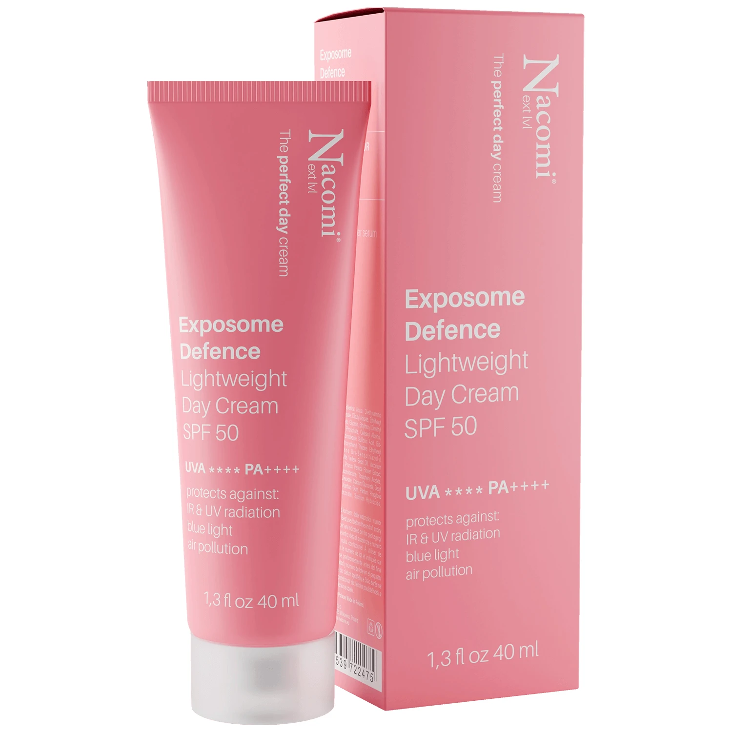 Nacomi Next Level, cremă de zi ușoară, SPF 50, 40 ml