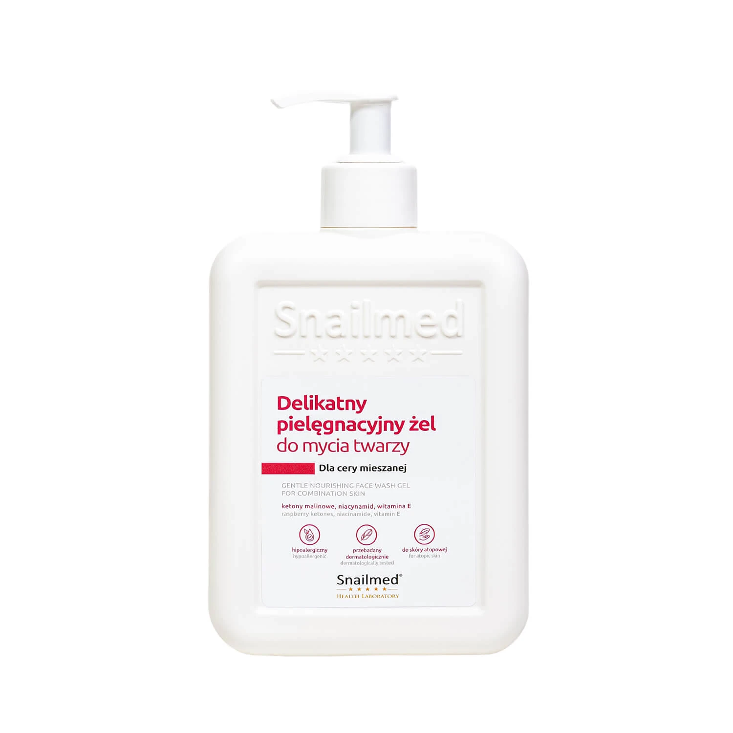 Snailmed, gel de curățare facială cu îngrijire delicată, piele mixtă, 320 ml