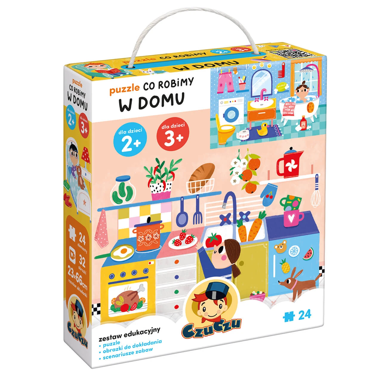 CzuCzu What we do at home, puzzle pentru copii, 2-3 ani, 24 elemente