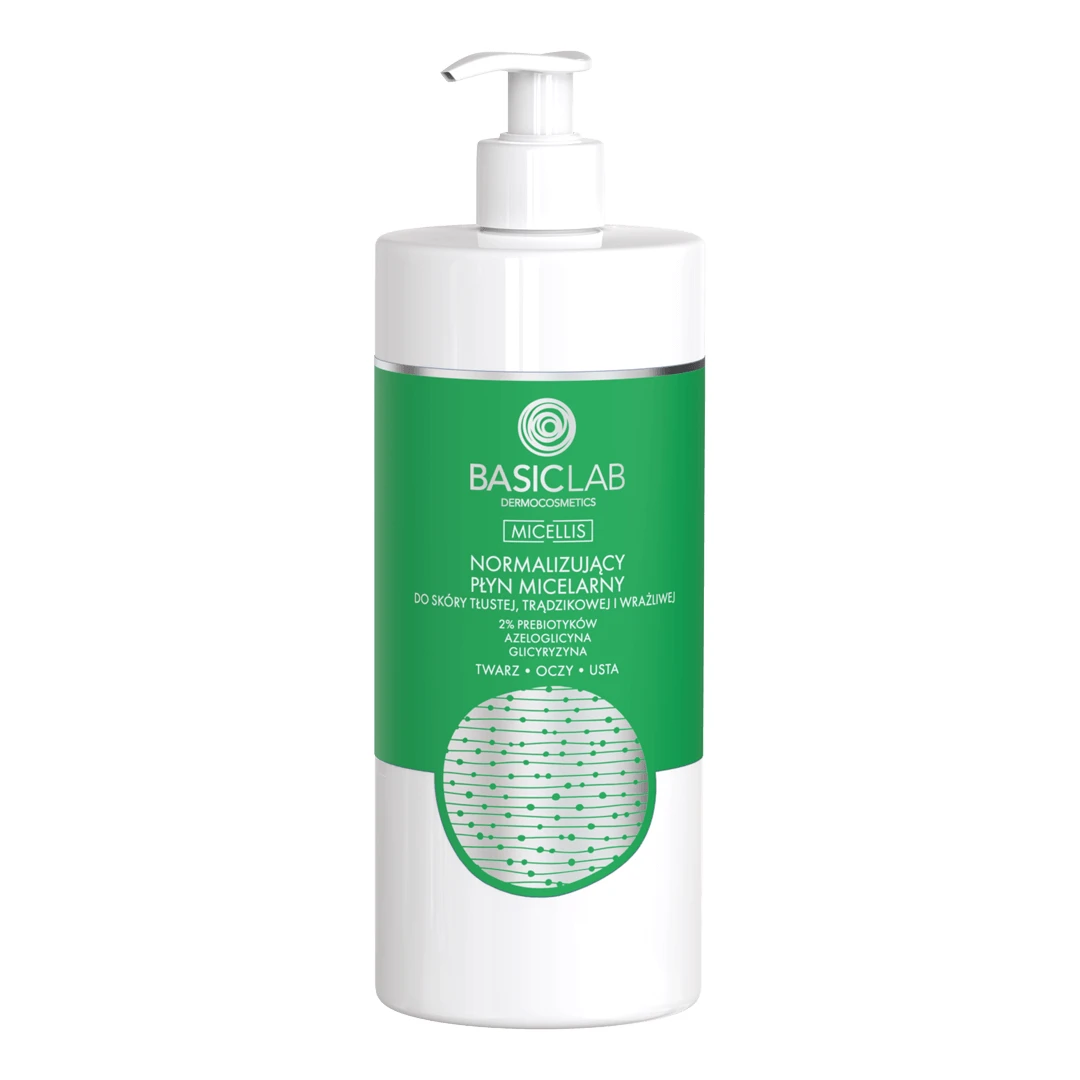 BasicLab Micellis, loțiune micelară normalizantă pentru ten gras, acneic și sensibil, 500 ml