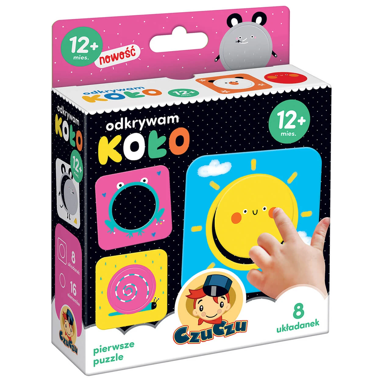 CzuCzu Descoperă roata, puzzle pentru copii, de la 12 luni, 16 piese