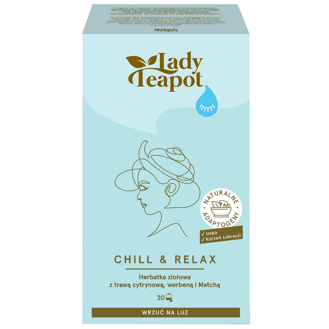 Lady Teapot Chill&Relax, ceai din plante cu lemongrass, 20 pliculețe