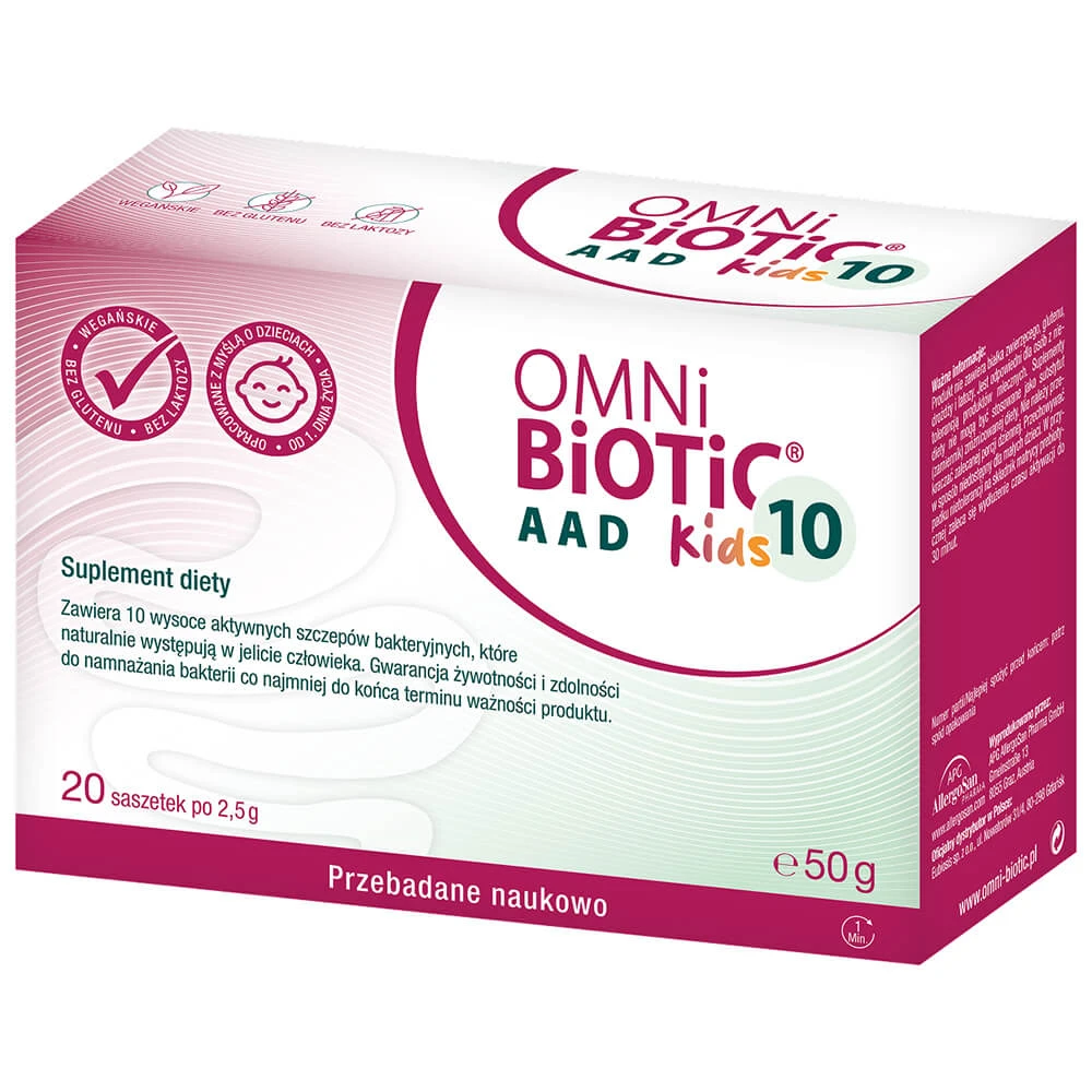 OmniBiotic 10 AAD Kids, pulbere, 2,5 g x 20 plicuri