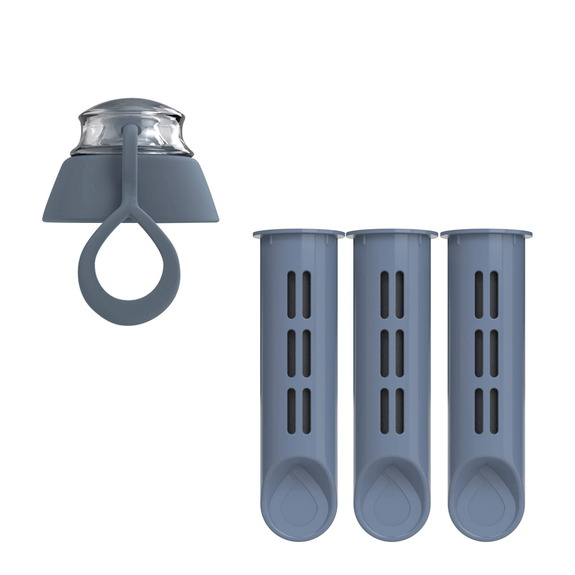 Set Dafi, Filtru de sticlă, 3 bucăți + Capac de sticlă moale, oțel, 1 buc