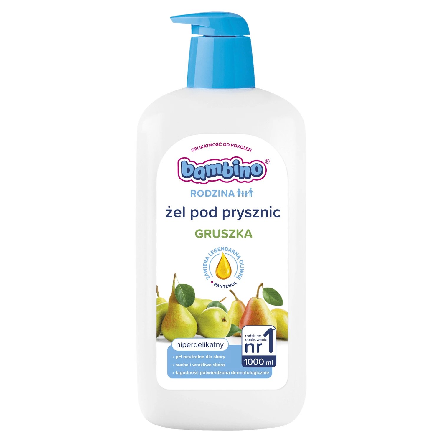 Bambino Family, gel de duș, pară, 1l