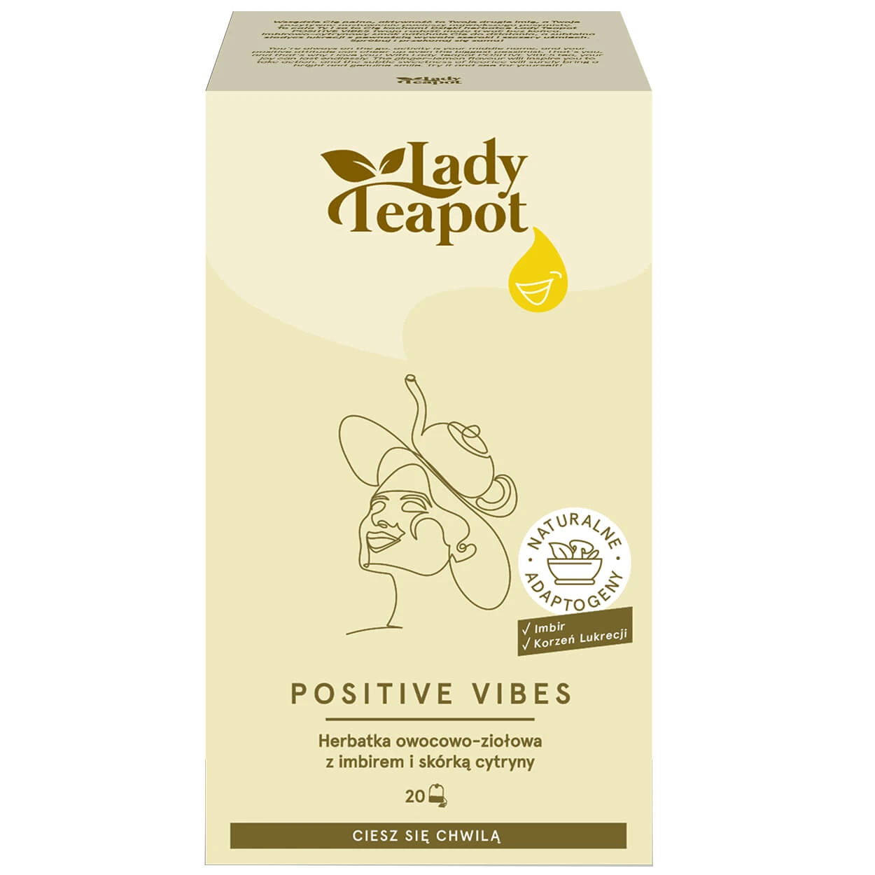 Lady Teapot Positive Vibes, ceai de fructe și plante, 20 pliculețe