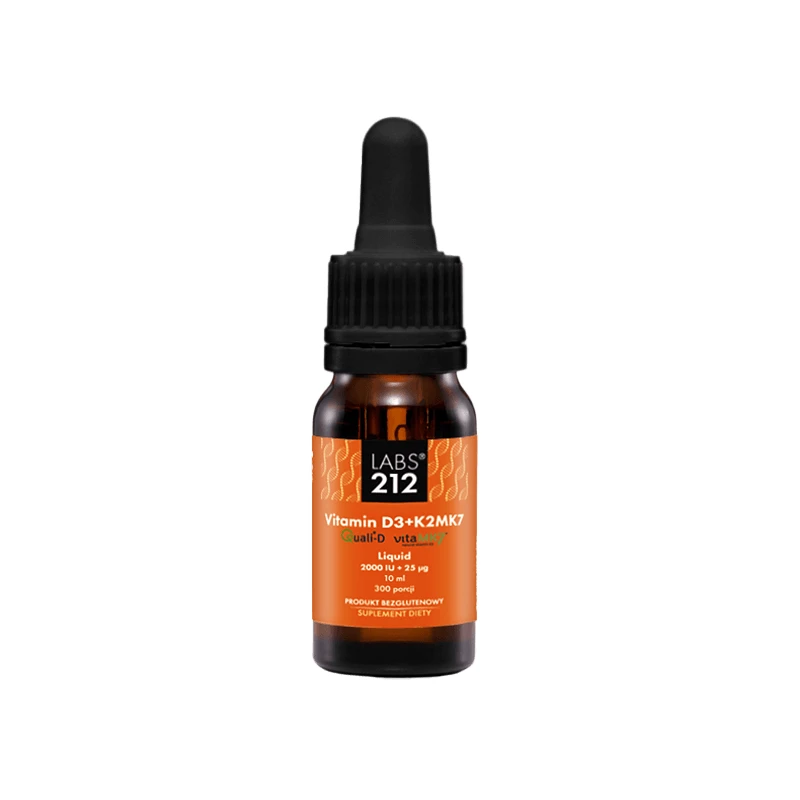 Labs212 Vitamina D3 + K2MK7 lichid, picături, 10 ml
