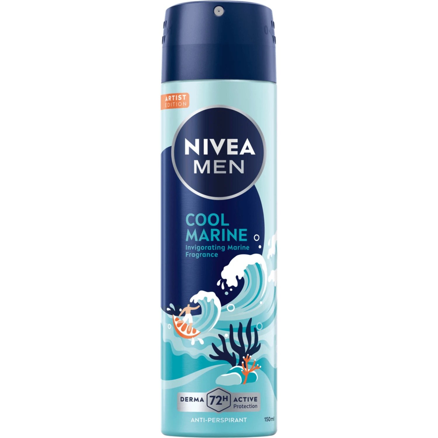 Nivea Men, spray antiperspirant, Cool Marine, 150 ml