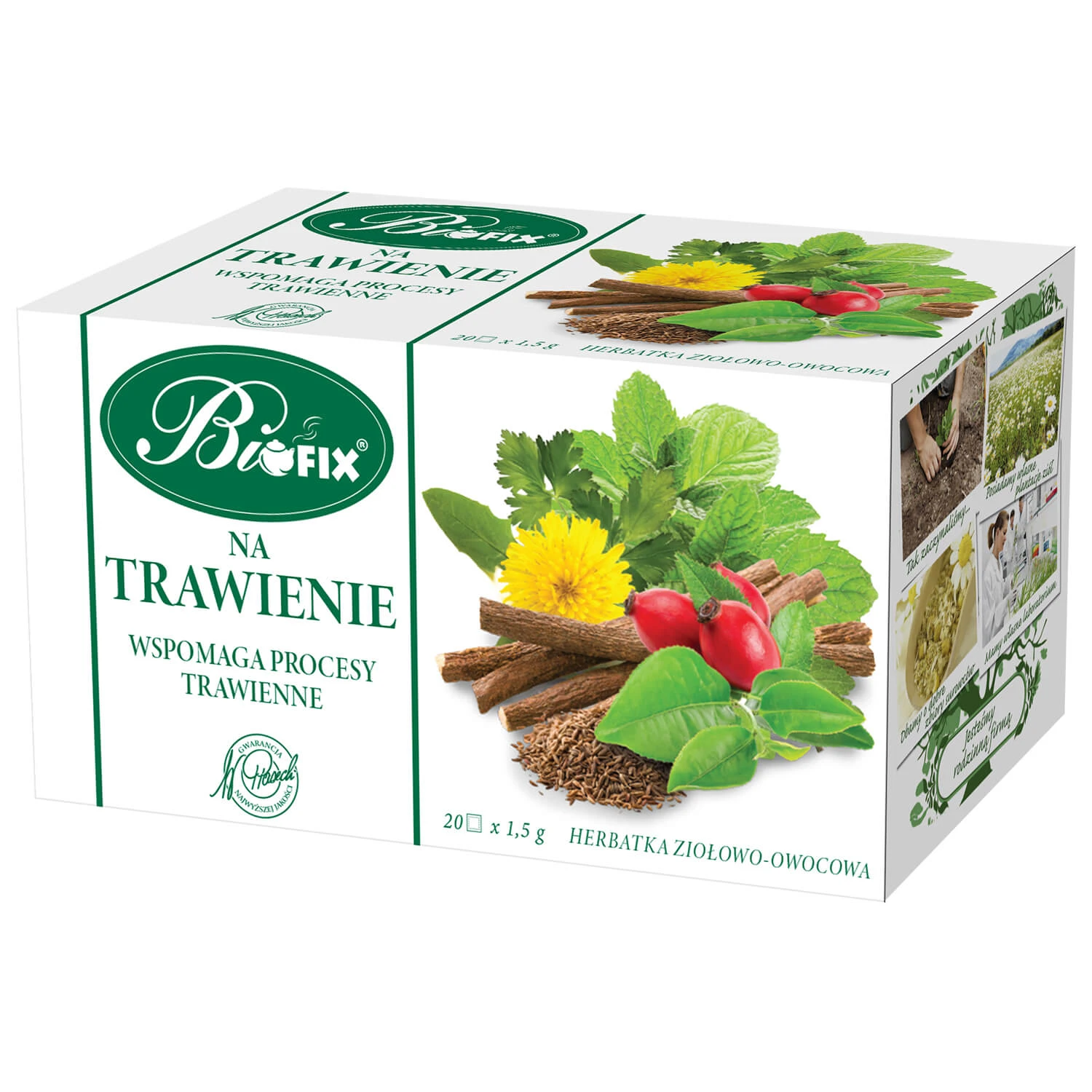 Bi Fix Na Trawienie, ceai de plante și fructe, 1,5 g x 20 pliculețe