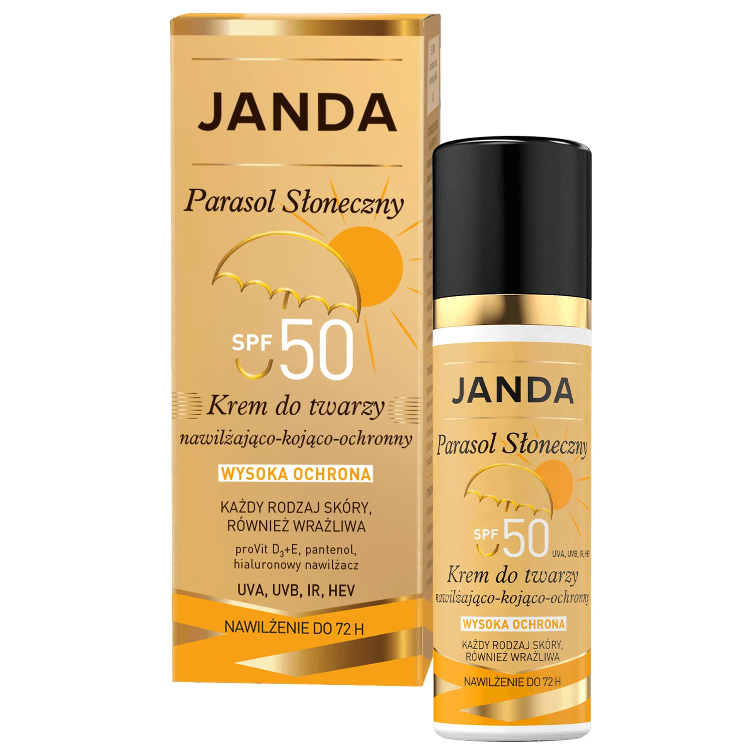 Janda Sun Parasol, cremă de față, SPF 50, 50 ml