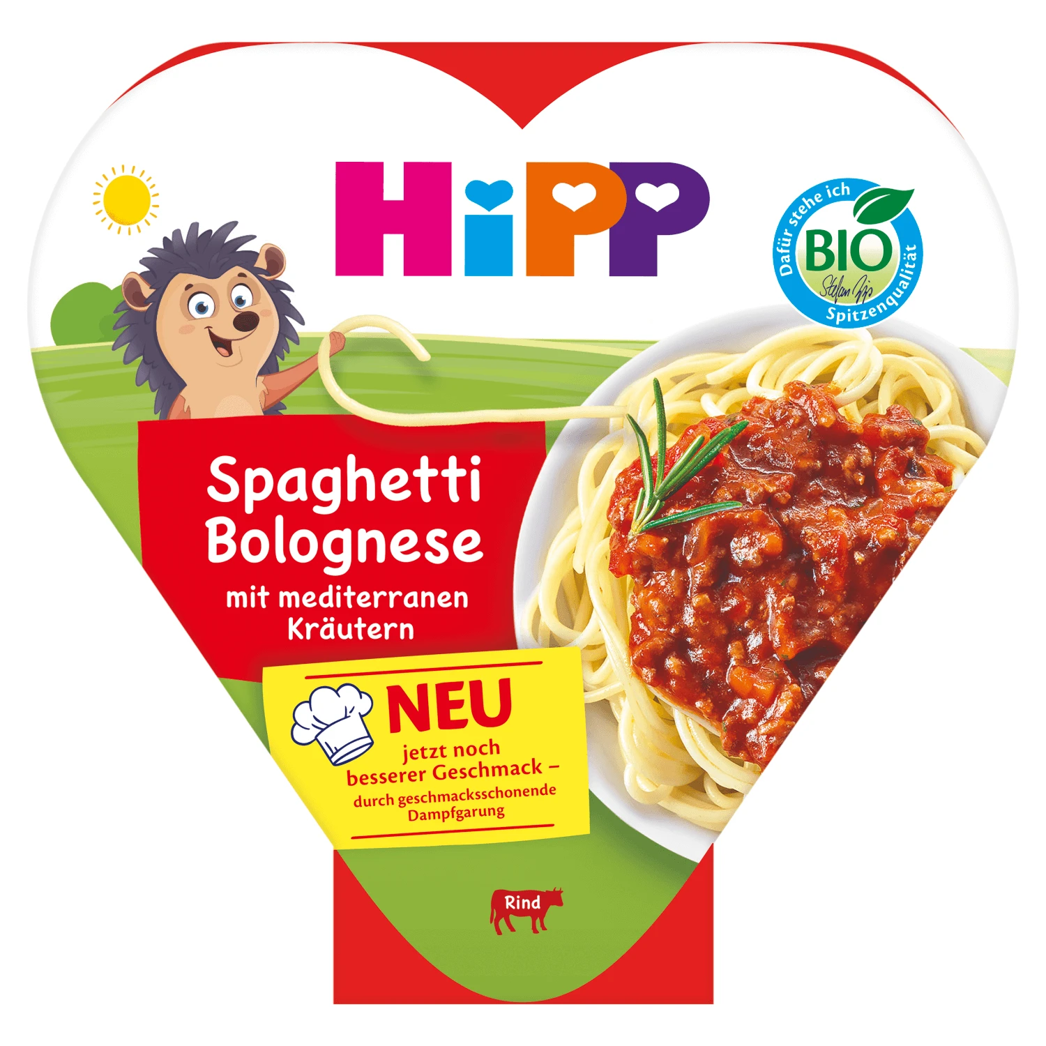 Farfurie HiPP Bio, spaghete bolognese, după 1 an, 250 g