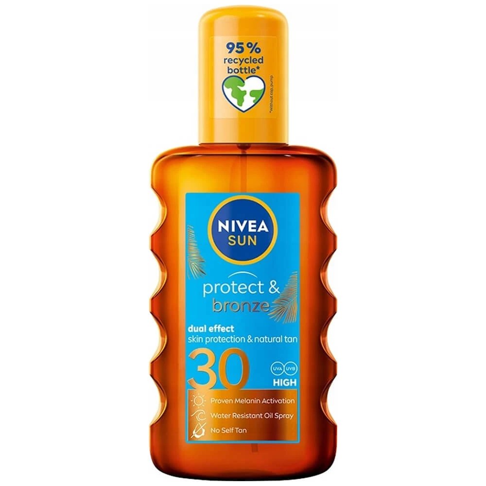 Nivea Sun Protect & Bronze, Spray activator de bronz natural, SPF 30, 200 ml