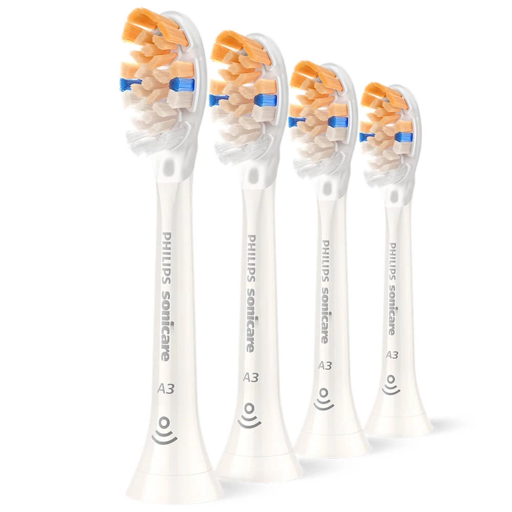 Philips, vârfuri de schimb pentru periuța de dinți sonică Sonicare A3 Premium All-in-One, alb, 4 bucăți