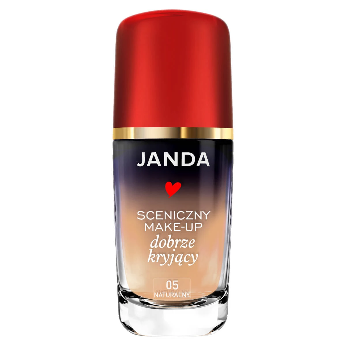 Janda, machiaj de scenă, fond de ten, acoperire bună, 05 natural, 30 ml