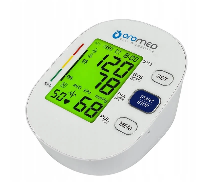 Oromed ORO-BP2 monitor electronic USB iluminat pentru tensiunea arterială a brațului superior