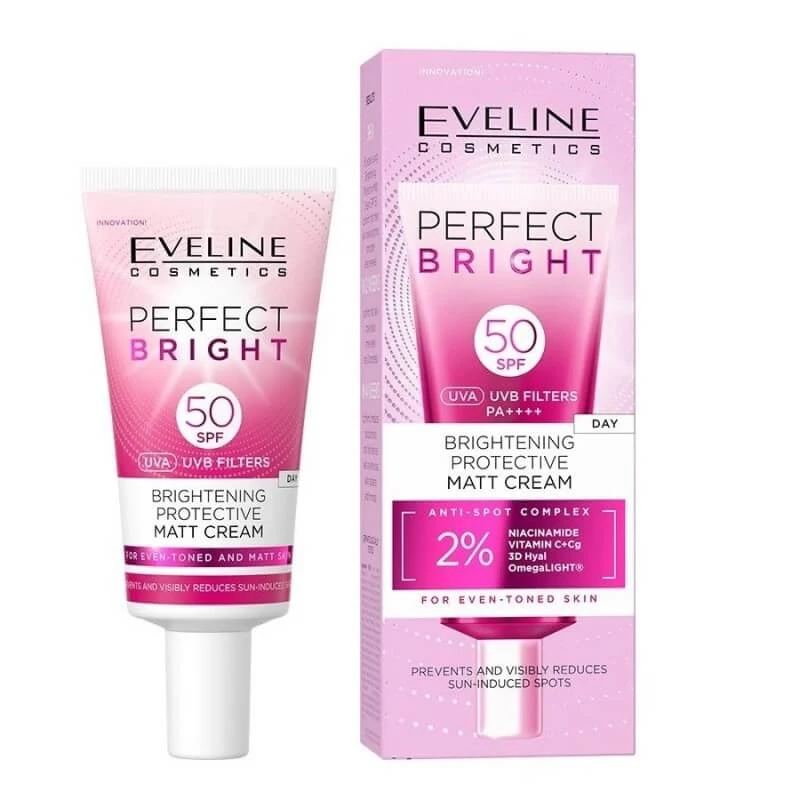 Eveline Cosmetics Perfect Bright Brightening Mattifying Face Cream SPF50, 30 ml