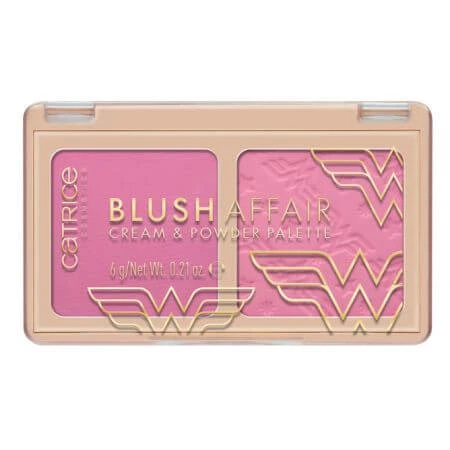 Paleta de fard pentru obraz 010 Champion for all Blush Affair Wonder Woman, 6 g, Catrice