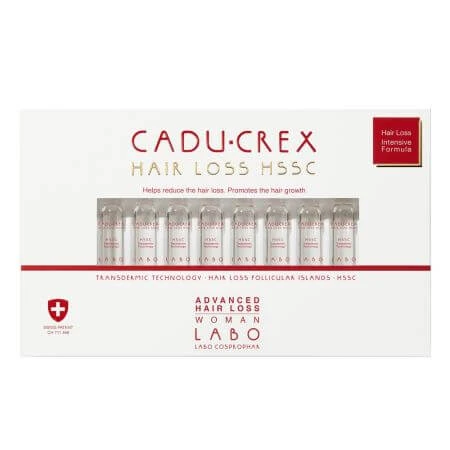 Tratament impotriva caderii avansate a parului pentru femei, 40 fiole, Cadu Crex