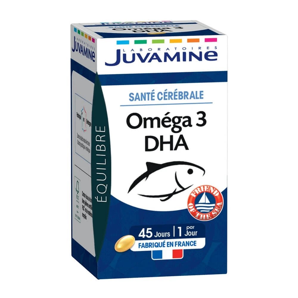 Juvamine Omega 3 DHA Sănătatea creierului 45 capsule