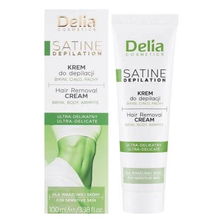 Crema depilatoare ultra delicata Satine, 100, Delia