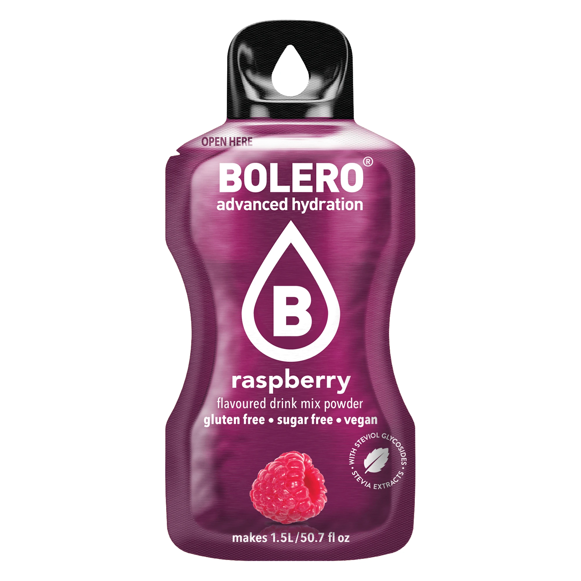 Bolero Raspberry, băutură sub formă de pudră, 9 g