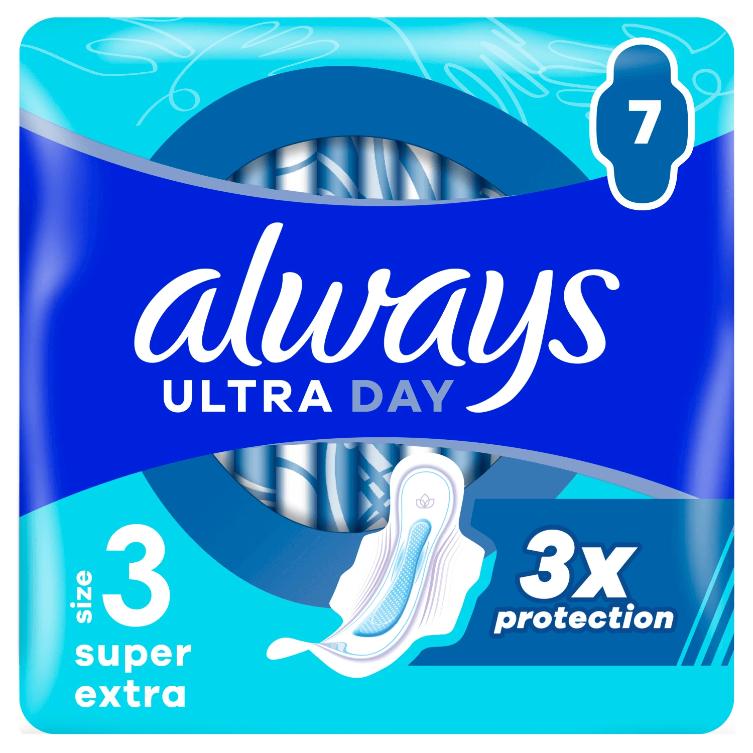 Always Ultra Day, prosoape igienice cu aripi, Super Extra, 7 buc