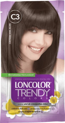 Loncolor TRENDY Vopsea semipermanentă castaniu soul blues C3, 1 buc