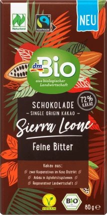 DmBio Ciocolată neagră,ECO, 80 g