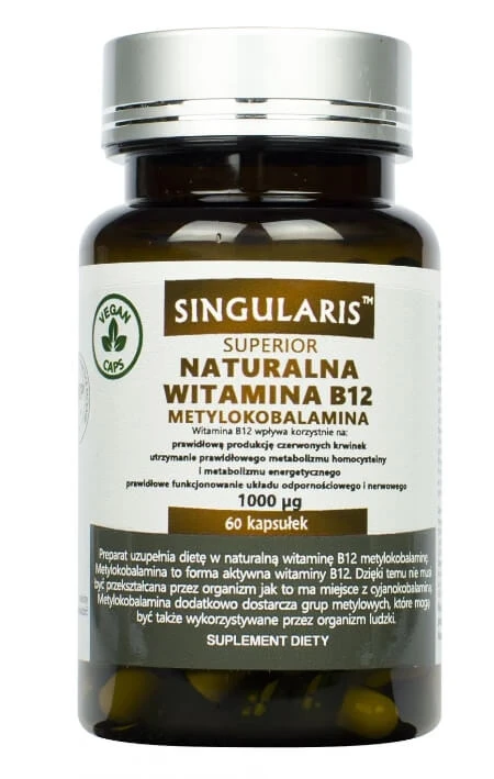 Singularis, Vitamina B12 Metilcobalamină naturală 990 mg + 1 mg Bioperine, 60 capsule