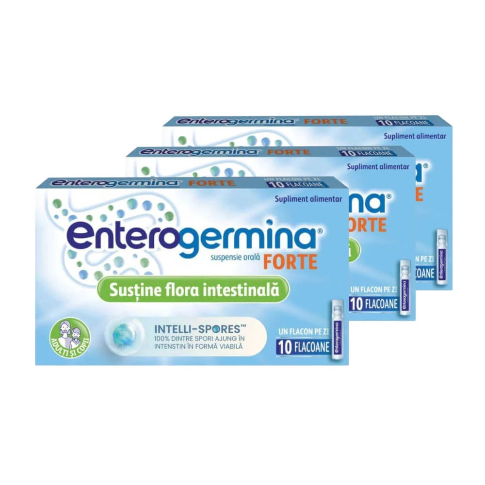 Enterogermina Forte 3x10 flacoane x 5 ml suspensie orala, Sanofi