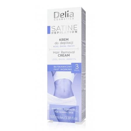 Crema depilatoare cu efect rapid Satine Depilation, 100 ml, Delia Cosmetics