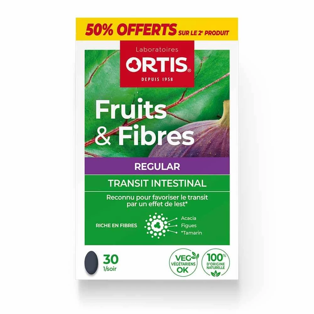 Ortis Fructe și Fibre Regular 2x30 Tablete