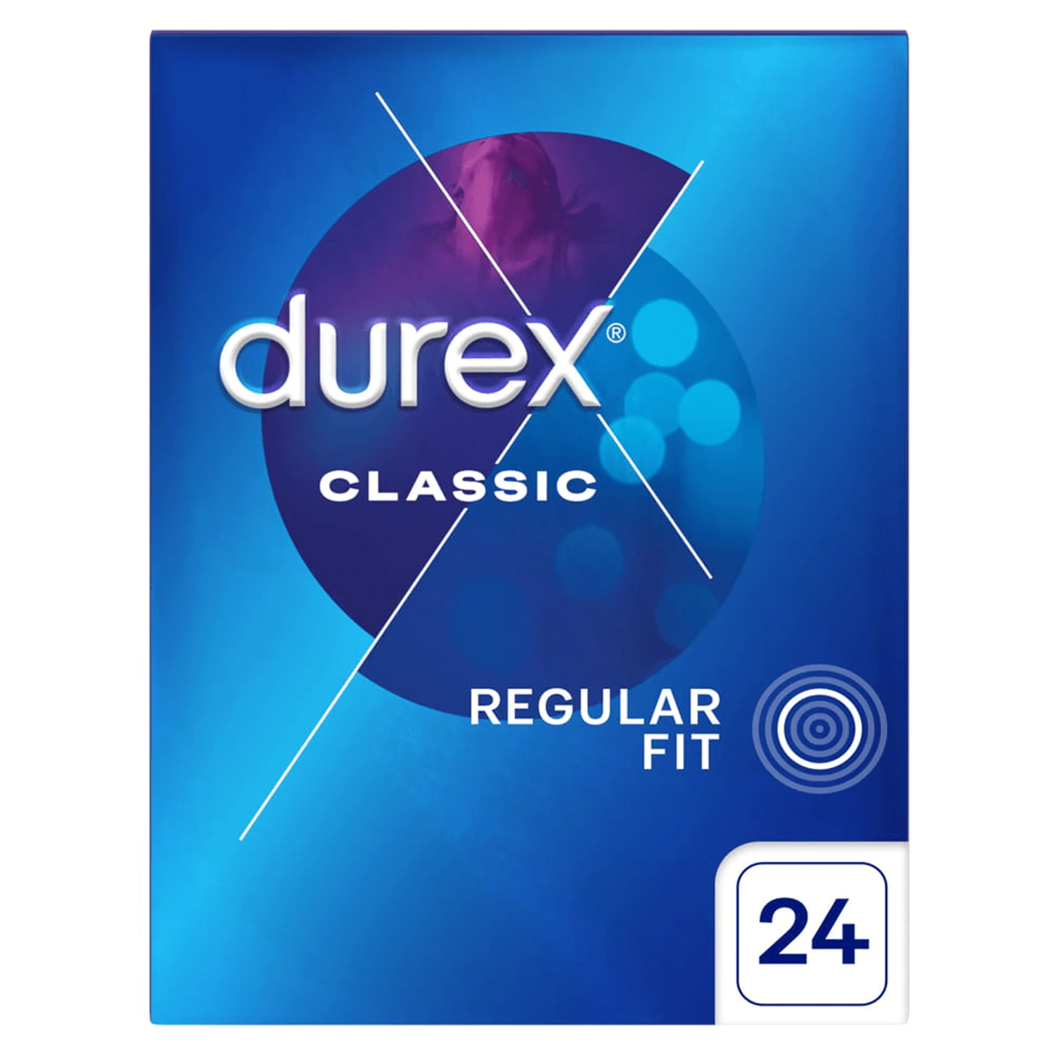 Durex Classic, prezervative cu mai mult lubrifiant, 24 bucăți
