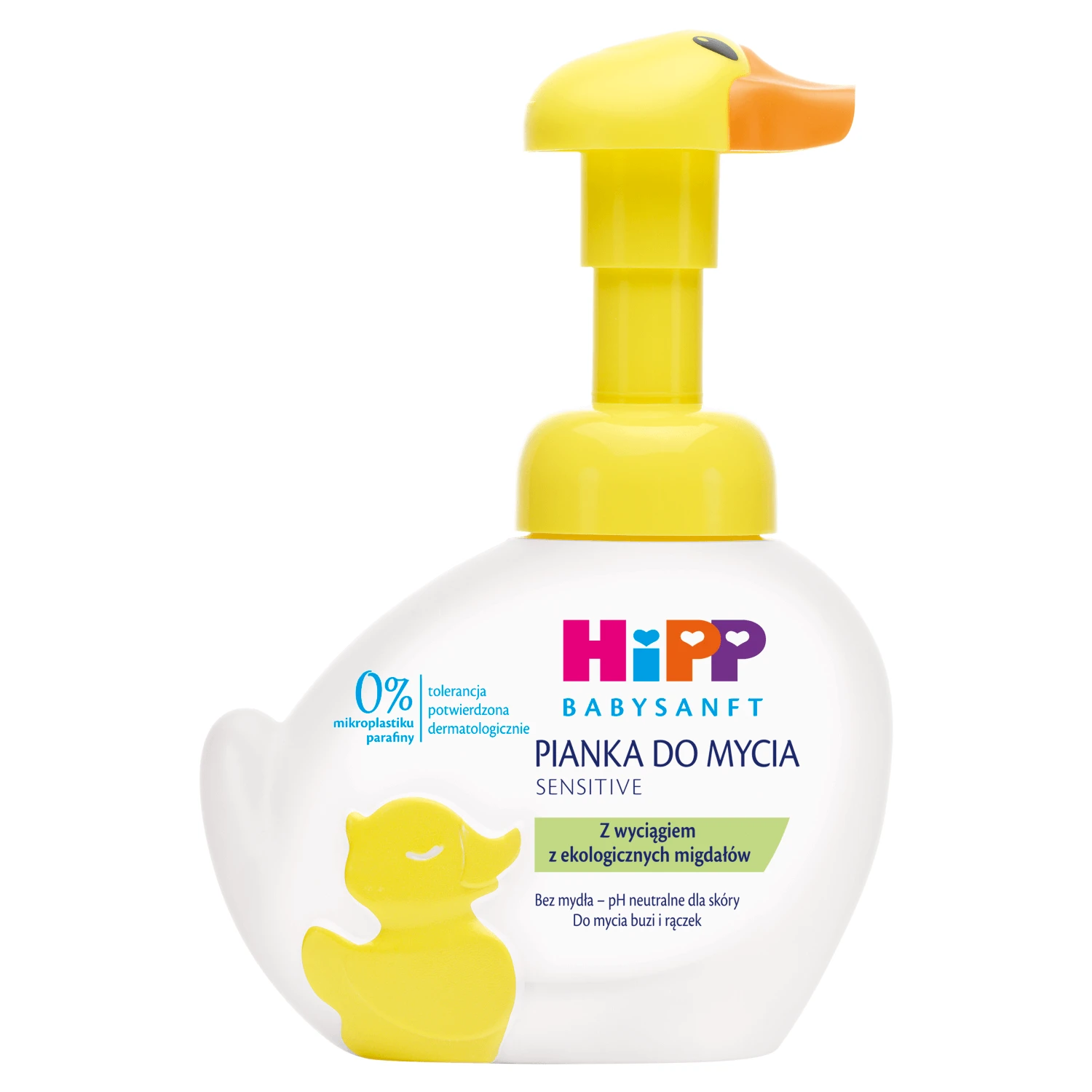 HiPP Babysanft Sensitive, spumă de spălat față și mâini, din prima zi, rață, 250 ml