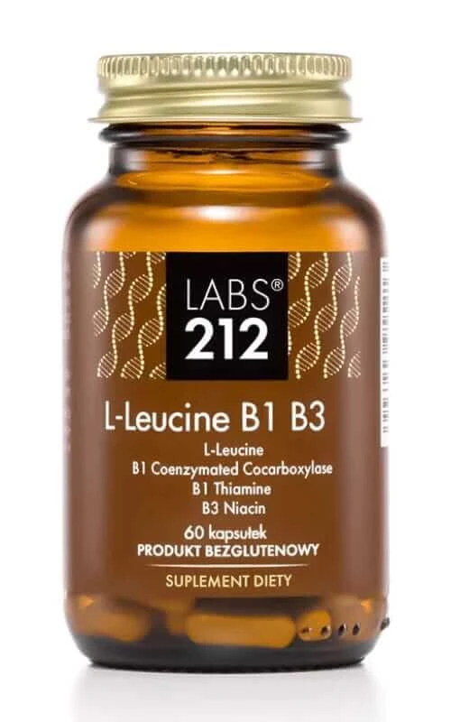 Labs212 L-Leucină B1 B3 (leucină cu vitamina B1 și B3) 60 capsule