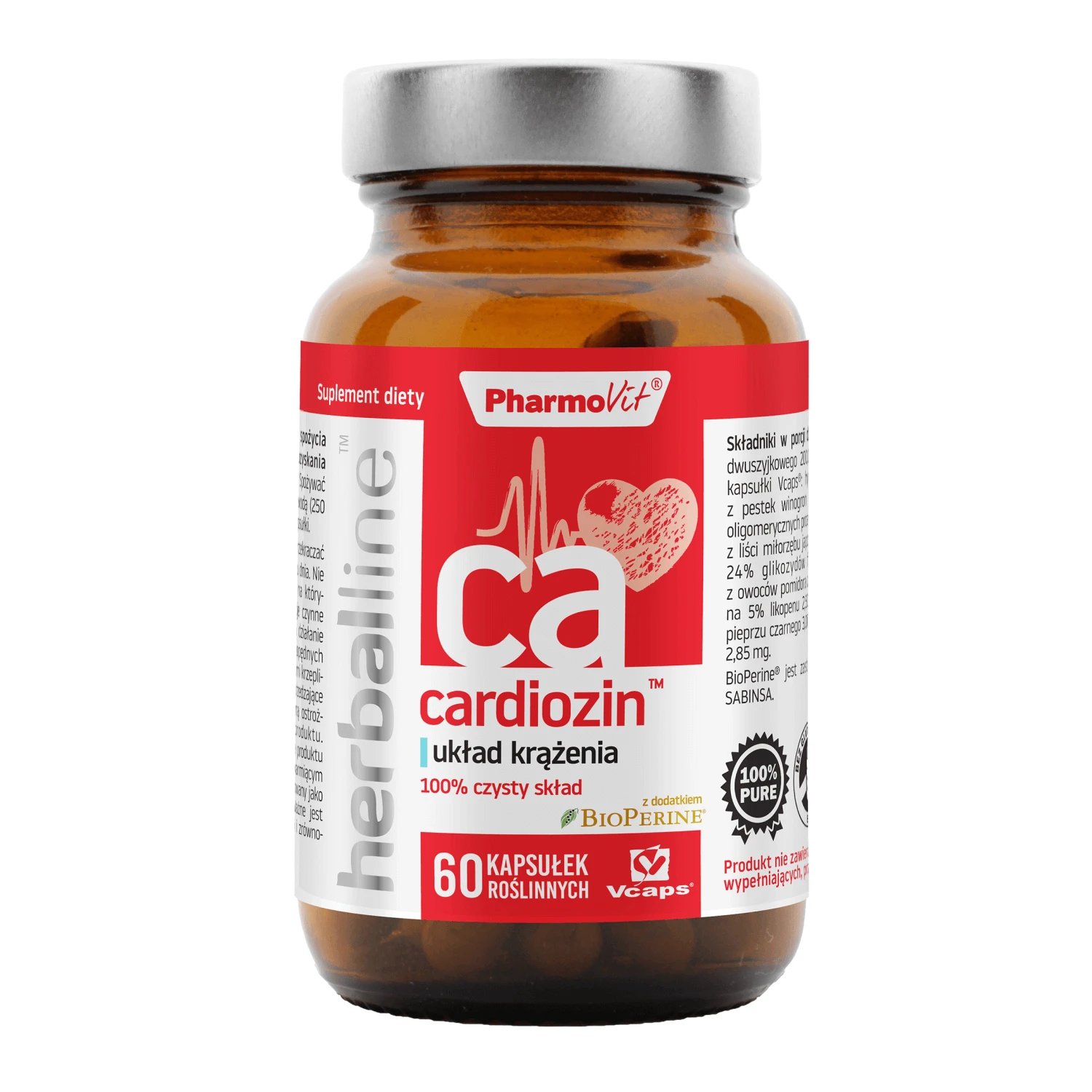 PharmoVit HerbalLine Cardiozin Sistem cardiovascular, 60 capsule pe bază de plante