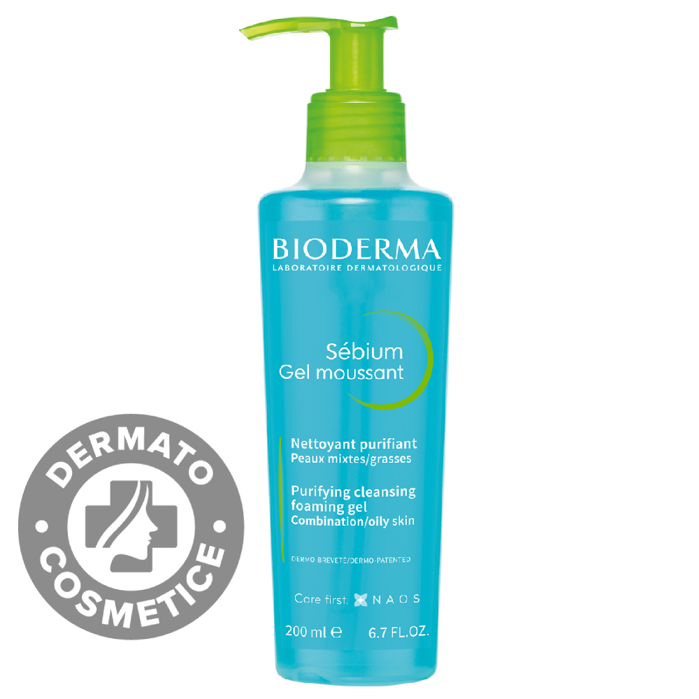 Gel spumant Sebium, 200ml, Bioderma
