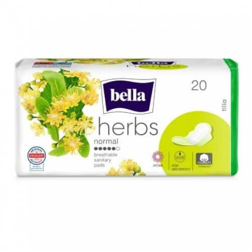 Prosoape sanitare Bella Herbs Normal Tilia, 20 buc
