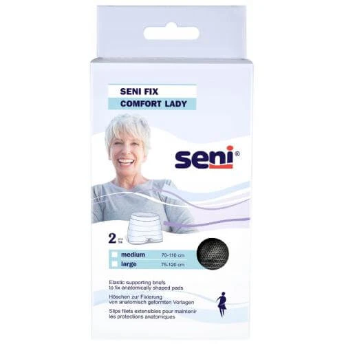 SENI Fix Comfort Lady Chiloți elastici pentru femei L negru, 2 buc