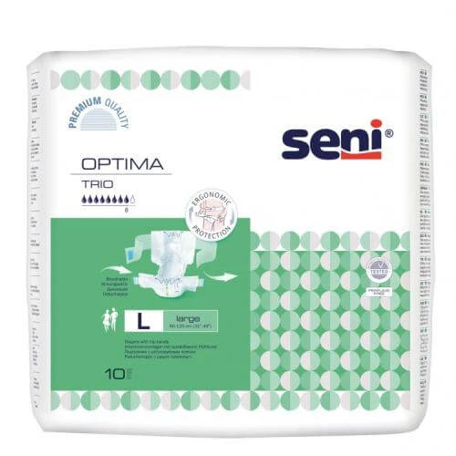 SENI OPTIMA TRIO LARGE scutece cu centură, 10 buc