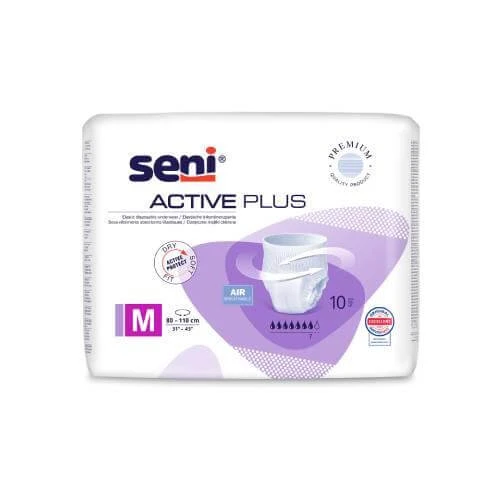 SENI ACTIVE Plus M, 10 buc. - Chiloți absorbanți flexibili