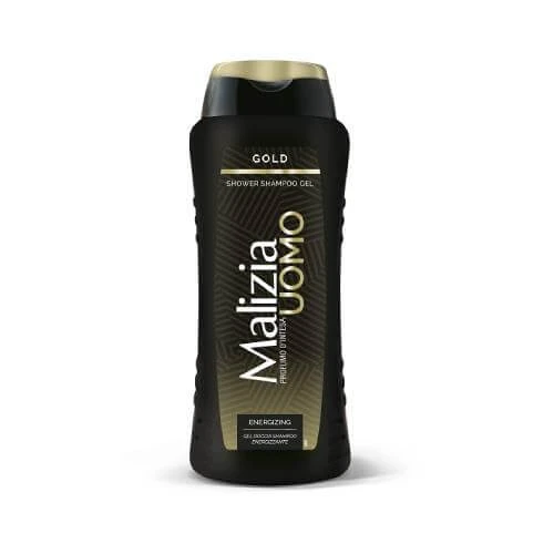 Gel de duș și șampon 2 în 1 pentru bărbați Malizia Uomo Gold, 250 ml