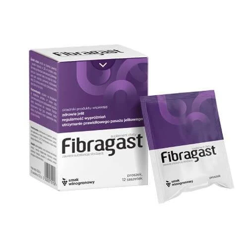 Fibragast pulbere, 12 pliculețe