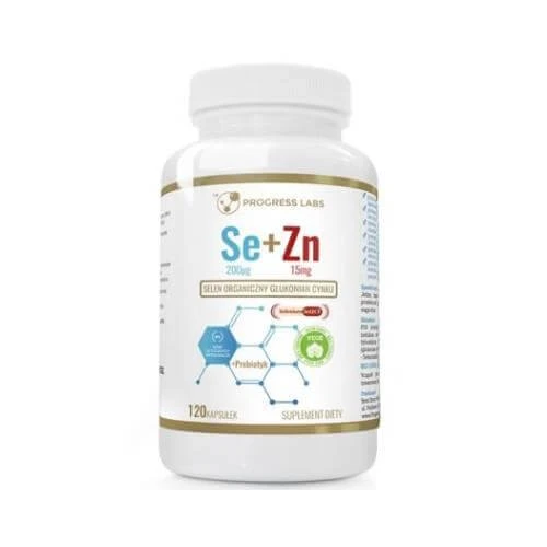 Progress Labs Seleniu organic 200 mcg + Zinc 15 mg, 120 caps