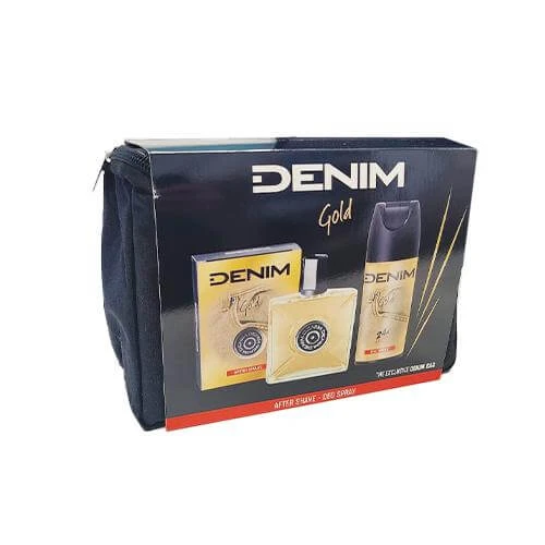 Set pentru bărbați DENIM Gold (Aftershave, 100ml + Deodorant spray, 150ml)