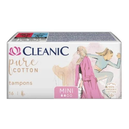 Cleanic Mini tampoane din bumbac pur, 16 buc