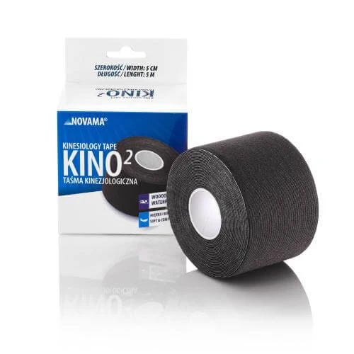 NOVAMA KINO 2 Bandă kinesiologică 5cm x 5m negru